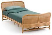 Bed en lattenbodem in rotan, Arsel