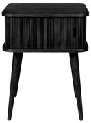 Zuiver Barbier Black Zwart Retro Nachtkastje - 45x45x59cm.