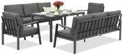 Zakintos Apetito 8 antraciet aluminium set Garden Point