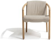 4 Seasons Outdoor Tess teak tuinstoel met bouclé bekleding SALE  Tuinstoel    taupe weerbestendig