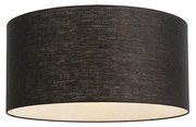 Stoffen Eettafel / Eetkamer Moderne hanglamp wit met zwarte kap 50 cm - Combi 1 Modern E27 rond Binnenverlichting Lamp