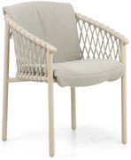 Tuinstoel Aluminium/rope Taupe-naturel-bruin 4 Seasons Outdoor Allora