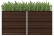 vidaXL Plantenbak verhoogd 160x80x77 cm gegalvaniseerd staal bruin