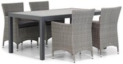 Tuinset 4 personen 164 cm Wicker Grijs Garden Collections Dublin/Residence