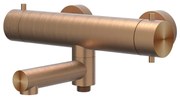 IVY Concord Badthermostaatkraan opbouw - draaibare baduitloop - omstel - RVS316 - geborsteld mat koper PVD 6301013