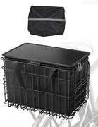 VEVOR Achterfietsmand 340x210x225mm, Opvouwbare achterwielmand met bagagenet, Uitneembare binnenzak en hoes, Bagagedragermand voor het vervoeren van honden, huisdieren, fruit en voedsel