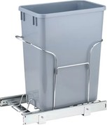 VEVOR Uitschuifbare afvalbak, 29 L container, onderbouw-keukenafvalbak met schuif en handgreep, laadvermogen 50 kg, inbouw-prullenbak Multifunctionele afvalbak Grijs voor keukenkast etc.