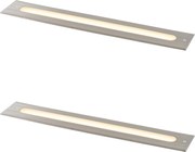 Set van 2 moderne grondspots staal 50 cm incl. LED IP65 - Eline