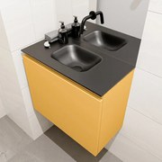 Mondiaz Olan 60cm toiletmeubel ocher met wastafel urban midden geen kraangat