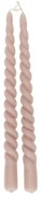 Dinerkaars gedraaid, oud roze, 29 cm, set van 2