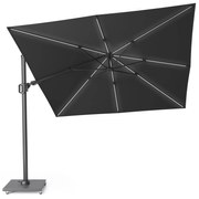 Challenger T2 glow premium parasol 300x300 cm antraciet faded black