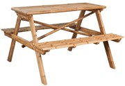 vidaXL Picknicktafel 115x115x81 cm bamboe