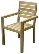 Montana dining tuinstoel teak met brede latten