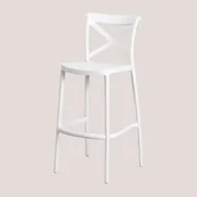 Jardín Otax Stapelbare Hoge Kruk Wit & ↑75 Cm - Sklum