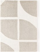 Pluizig hoogpolig vloerkleed Jade met een verhoogde hoog-laag structuur