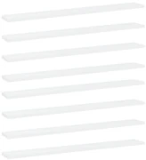vidaXL Wandschappen 8 st 80x10x1,5 cm spaanplaat wit