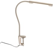 Klem bureaulamp staal incl. LED met touch dimmer - Lionard Modern Binnenverlichting Lamp