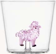 Handgemaakte tumbler Pink Sheep van borosilicaatglas
