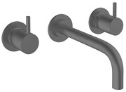 Crosswater MPRO Wastafelkraan inbouw - uitloop 19cm - met inbouwdeel - slate (gunmetal) PRO130WNT