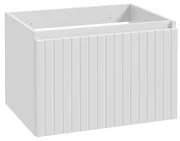 Fontana Versus onderkast 60cm met 1 softclose lade en ribbelfront mat wit