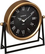 Atmosphera Tafelklok Roma 26x26 cm - Goud/Zwart - Glas/Metaal - Staand