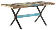 vidaXL Eettafel 160x80x76 cm massief gerecycled hout