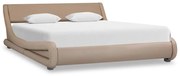 vidaXL Bedframe kunstleer cappuccino 120x200 cm