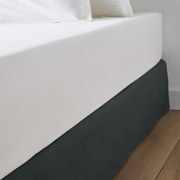 Effen bedrand in zuiver katoen Panama