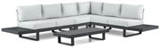 Hoek loungeset 6 personen Aluminium Grijs Lifestyle Garden Furniture Lorenzo