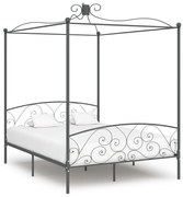 vidaXL Hemelbedframe metaal grijs 180x200 cm