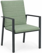 Tuinstoel Aluminium Grijs-antraciet Lifestyle Garden Furniture Timo  antraciet/moss green