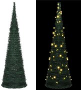 vidaXL Kunstkerstboom met LED pop-up 150 cm groen