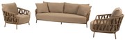 Biarritz stoel bank loungeset 3 delig amber 4 Seasons Outdoor