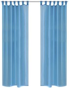 vidaXL Turquoise Vitrage 140 x 245 cm 2 stuks