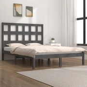 vidaXL Bedframe massief grenenhout grijs 120x190 cm 4FT Small Double