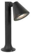 Modern buiten paaltje zwart 30 cm IP44 verstelbaar - Ciara
