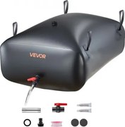VEVOR Waterzak, 330 liter waterzak met kraan, opvouwbare en draagbare waterzak gemaakt van 1000D PVC, wateropslag voor irrigatiesystemen, droogtebestendig en voor noodhulp, zwart
