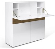 TemaHome Focus Secretaire Wit Met Walnoot - 110x42x109cm.