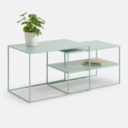 Set van 2 mimi tafels in metaal métal acier, Hiba