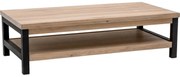 Goossens Salontafel Santos rechthoekig, hout eiken bruin, urban industrieel, 140 x 40 x 70 cm