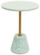 Kare Design Amore Retro Bijzettafel Mint Terrazzo - 40 X 40cm.