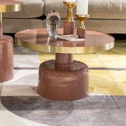 Zuiver Glam Roze Salontafel Met Goud - 60 X 60cm.