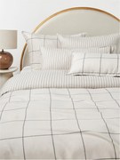 Geruite flanellen dekbedovertrek Noelle van katoen