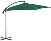 vidaXL Zweefparasol met stalen paal 250x250 cm groen