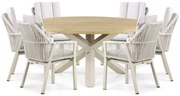 Tuinset 6 personen 160 cm Aluminium/rope Taupe Lifestyle Garden Furniture Verona/Rockville