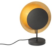 Art Deco tafellamp zwart met goud - Emilienne Art Deco E27 rond Binnenverlichting Lamp