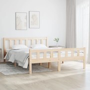 vidaXL Bedframe massief hout 135x190 cm 4FT6 Double