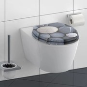 SCHÜTTE Toiletbril met soft-close GREY STONE