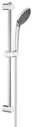 GROHE Vitalio Joy 110 Mono Glijstangset - 60cm - ronde handdouche - 1 straalsoort - gladde doucheslang - chroom/zwart 27322000
