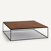 Vierkante salontafel in walnootfineer Nolia XL
